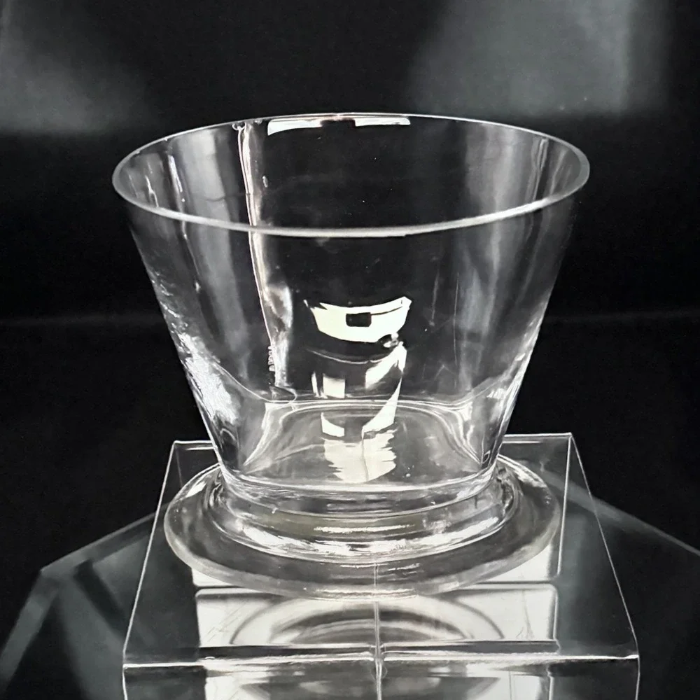 VTG‎ Martha Stewart MSE Clear Glass Pedestal Oval Vase